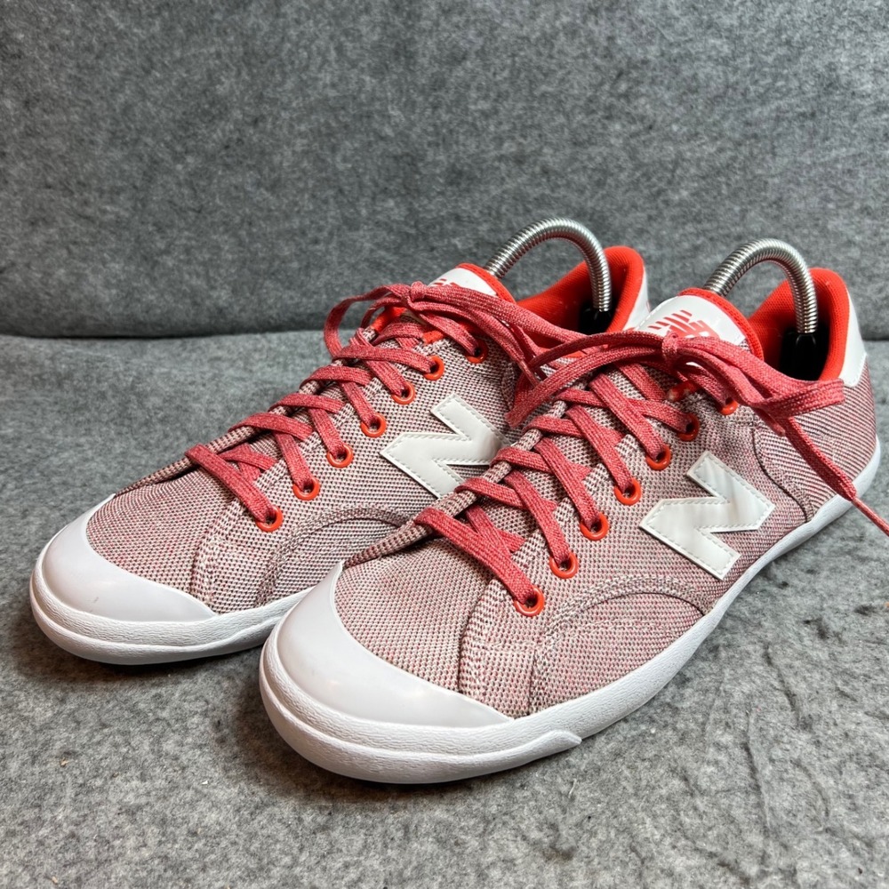 New Balance CT10 Women Red Orange White Retro Low Top Court Sneakers Size 11